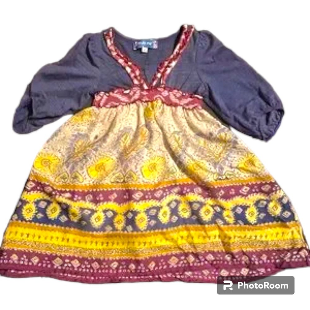 Truly Me by SaraSara girl's Boho dress sz 4